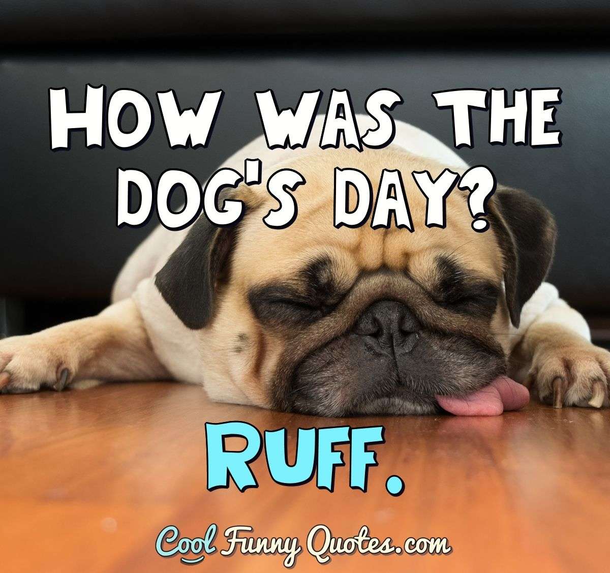 How was the dog's day? Ruff. - Anonymous