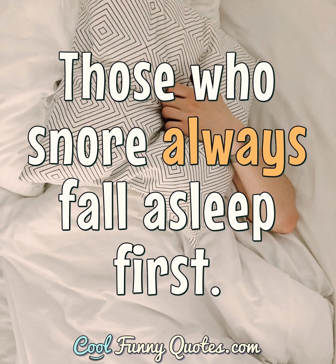 Asleep first