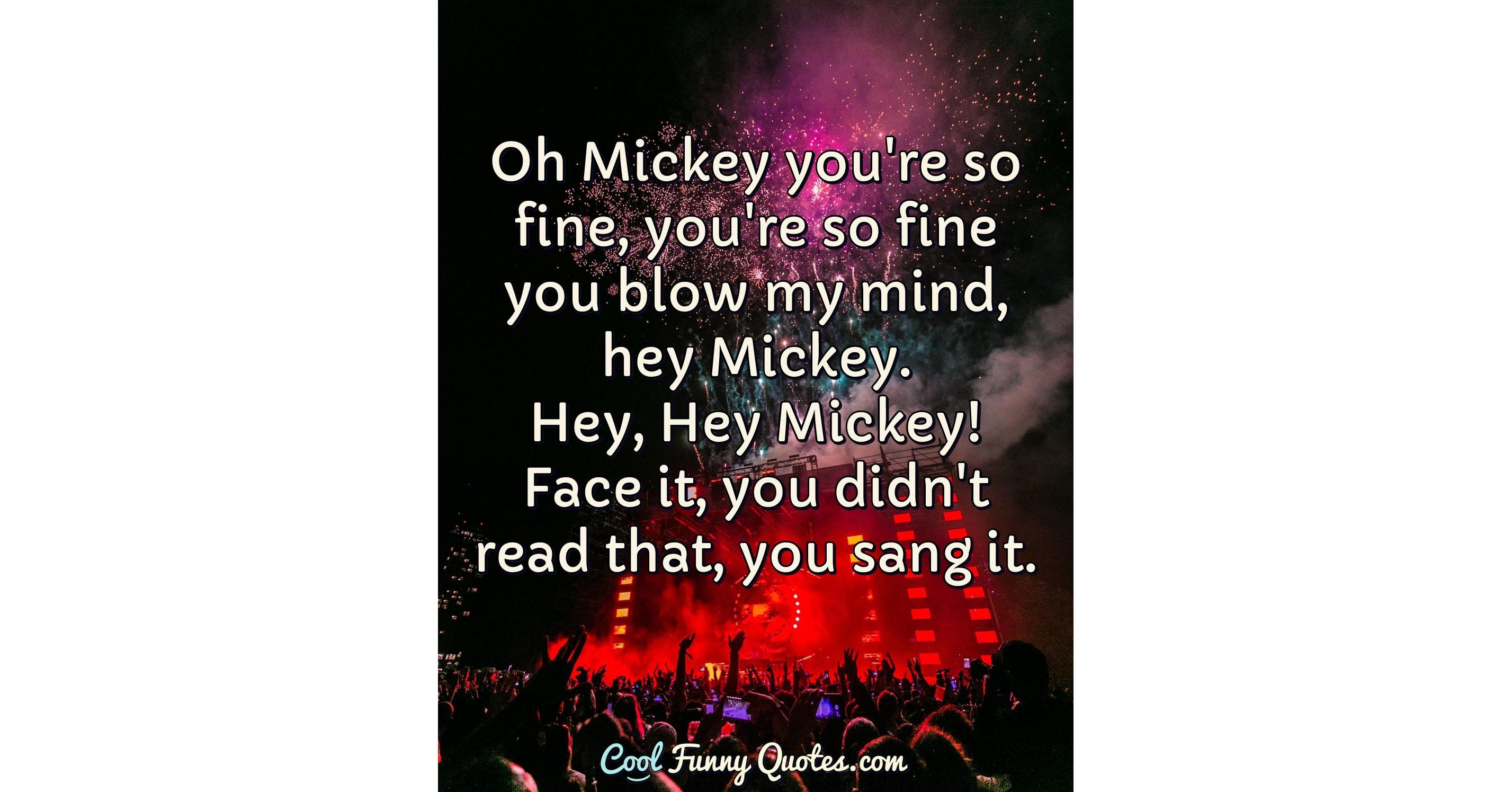 youre so fine you blow mymind hey ricky youre so fine you blow mymind hey ricky